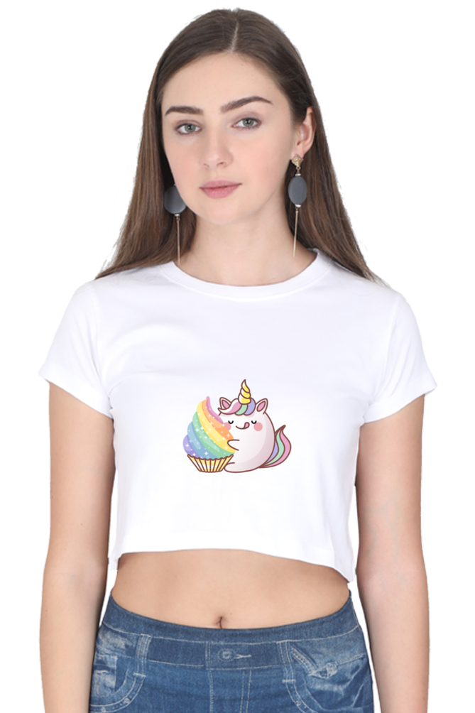 Cute Unicorn Crop Top