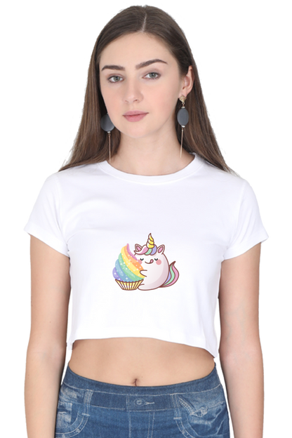 Cute Unicorn Crop Top