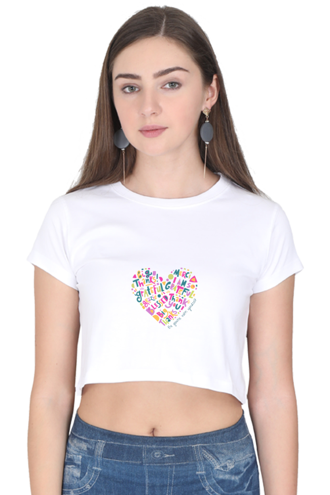 Cute Thankful Grateful Crop Top