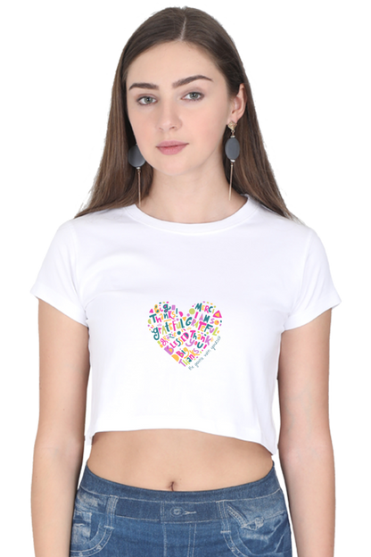 Cute Thankful Grateful Crop Top