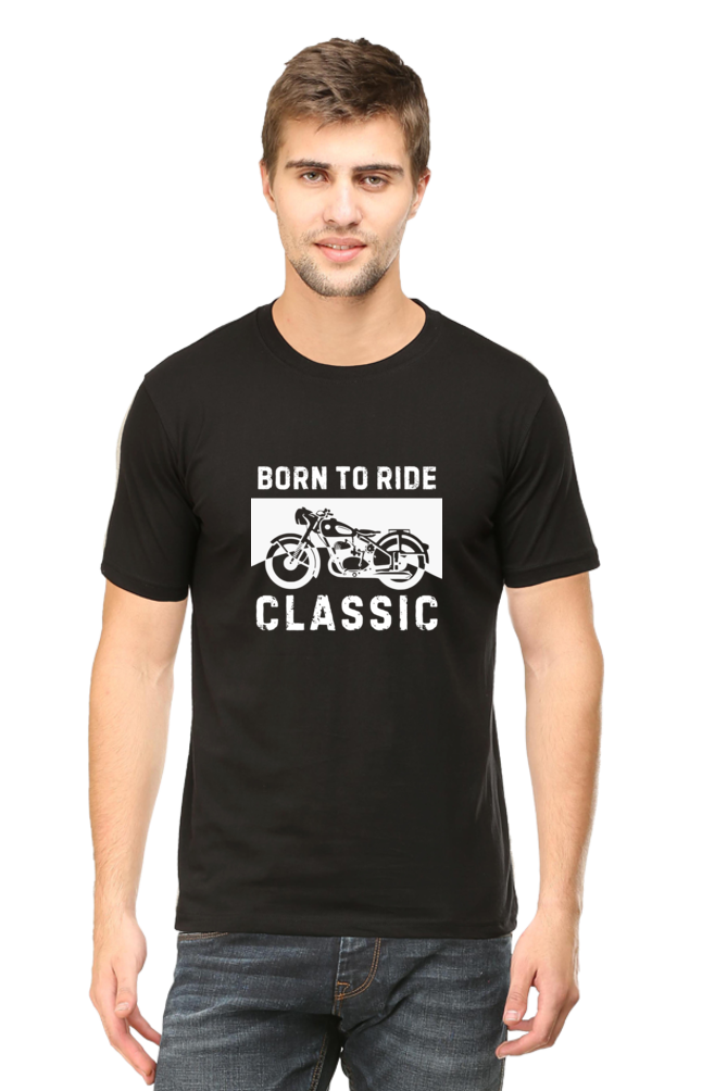 Biker Born to Ride Classic Casual Graphic Printed T-Shirt