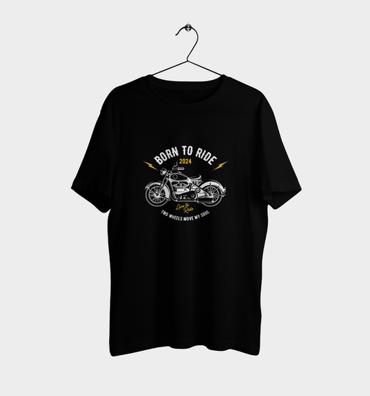 Biker BORN TO RIDE Casual Graphic Printed T-Shirt