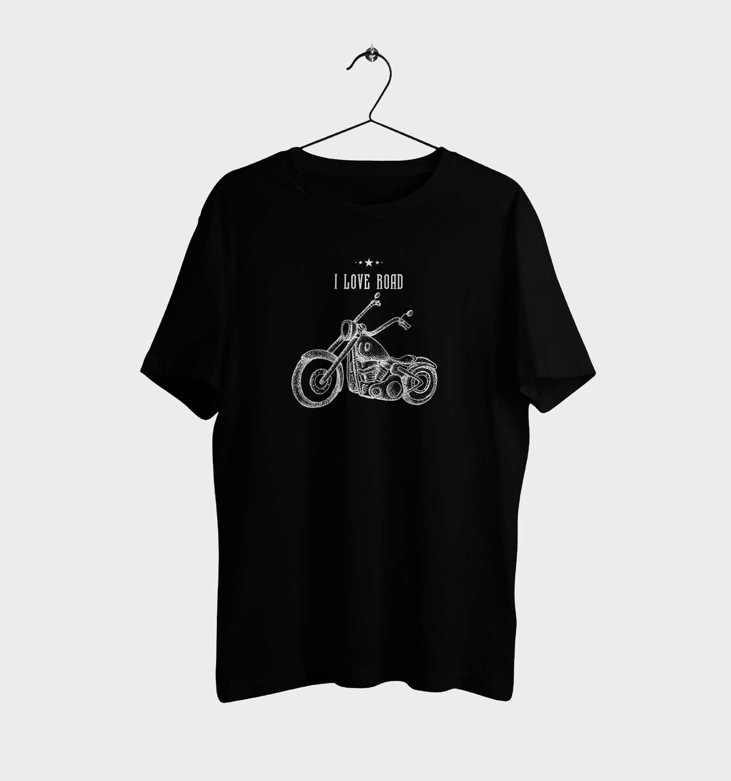 Biker I LOVE ROAD Casual Graphic Printed T-Shirt