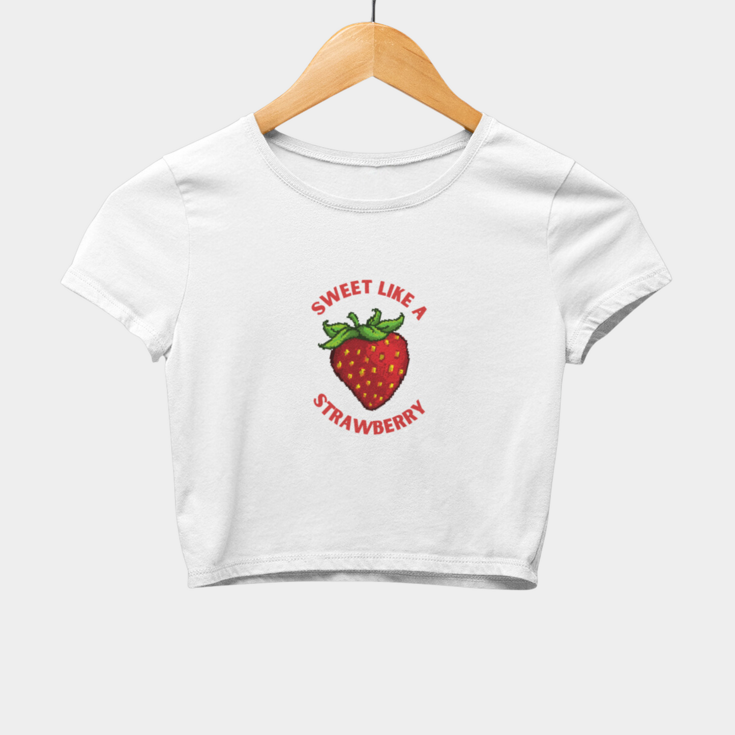 Cute Sweet Like a Strawberry Crop Top