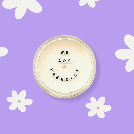 We Are Pregnant Hidden Message Candle